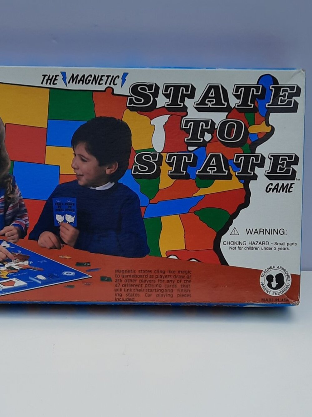 STATE TO STATE VINTAGE Magnetic Learning Game 1988 99% Complete Missing 1 Car